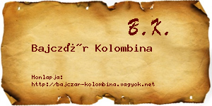 Bajczár Kolombina névjegykártya